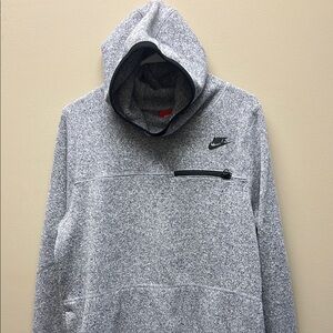 Women’s Hooded Nike Sportswear Fleece Pullover, Large, Gray and Purple in Color